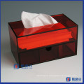 Tocador de acrílico facial del almacenaje / caja cosmética del organizador W / Tissue Dispenser